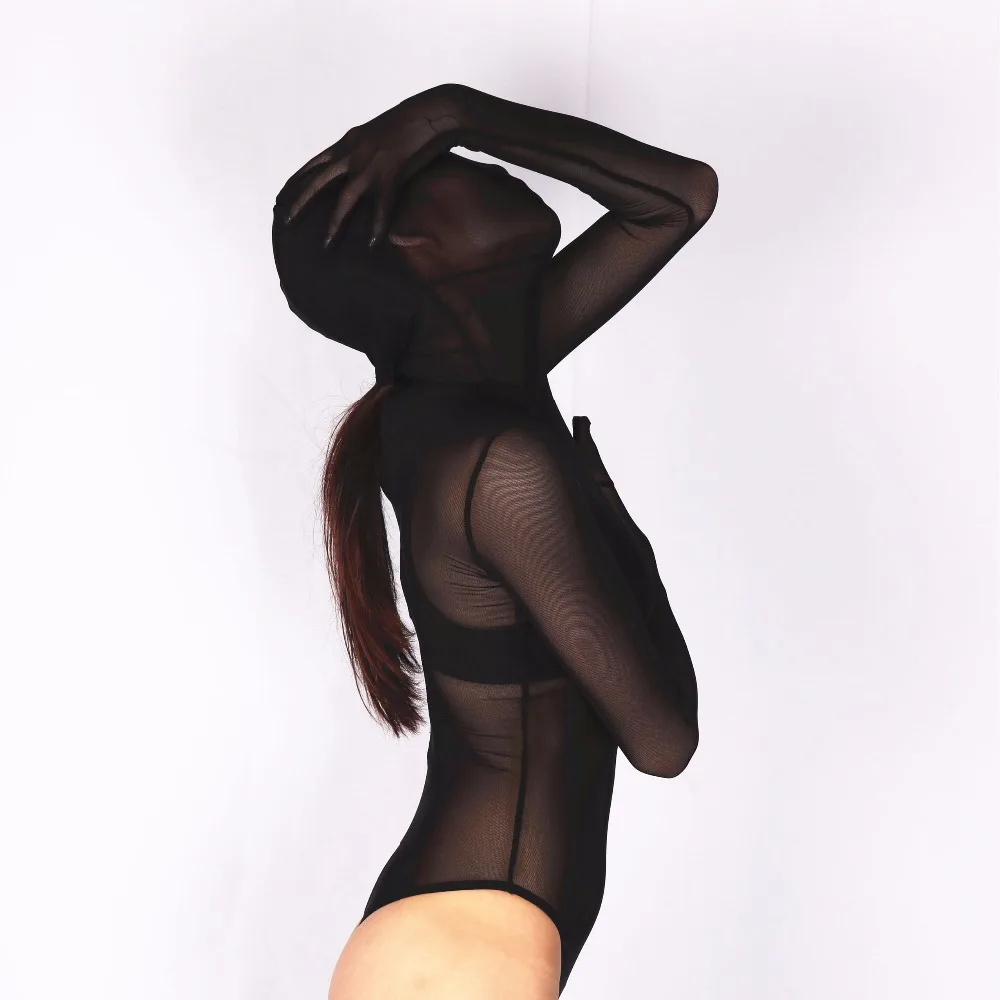 (MS010) женский сексуальный высокоэластичный лайкра Гренадин полуперспективный