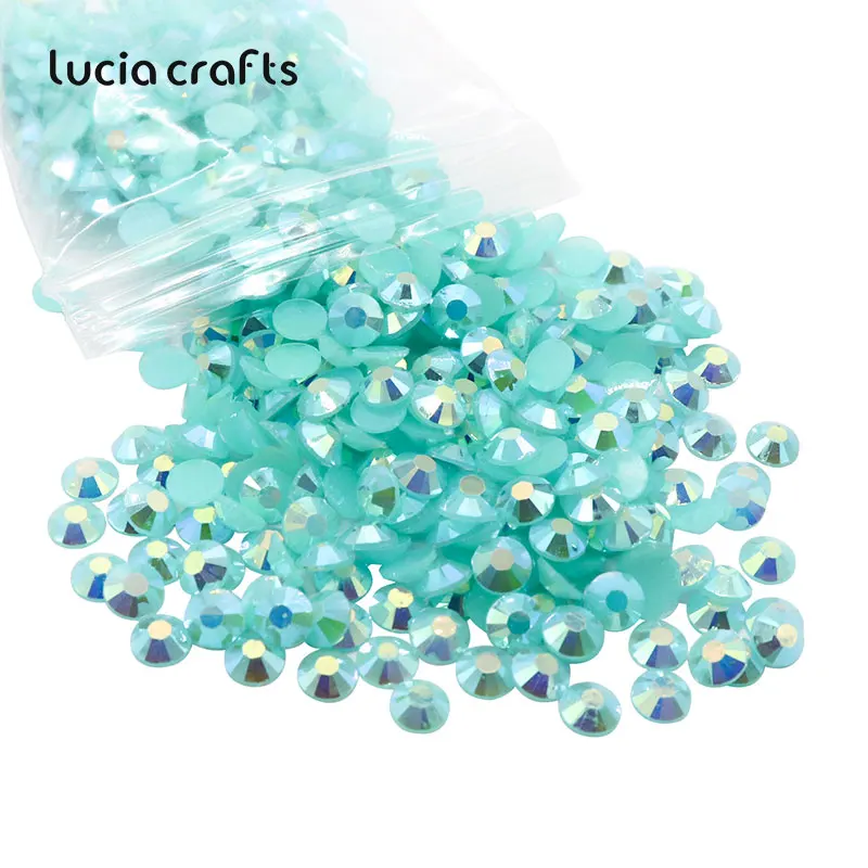 Lucia crafts 500 шт 5 мм Разноцветные AB плоские с оборота полимерные Стразы DIY мобильный телефон дизайн ногтей G0308