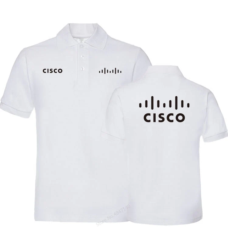 4 Мужская рубашка поло с коротким рукавом, Модный деловой бренд Cisco, летняя мужская одежда, топы - Цвет: 4