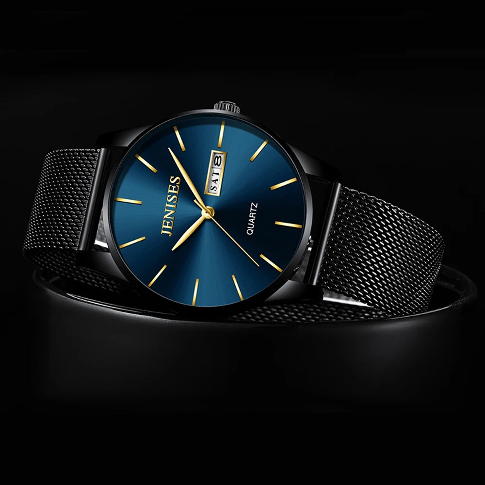 Мужские кварцевые часы Hodinky с ремешком из стали и сетки|Кварцевые мужские часы| |