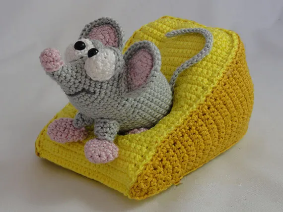 Вязание амигуруми мышка игрушка кукла погремушки Игрушка