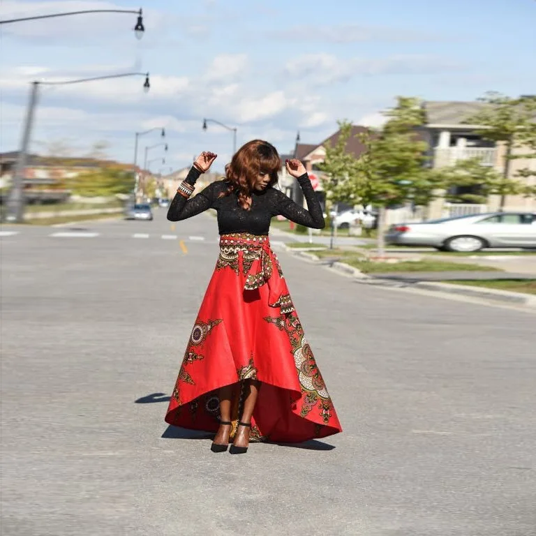 Новое поступление Желтые красные длинные юбки с цветочным принтом Женская