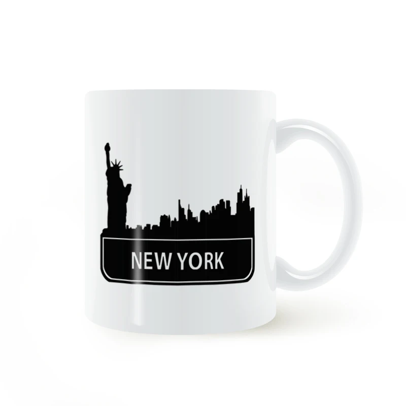 Нью-Йорк City Skyline кружка кофейное молоко творческая керамическая кружка DIY подарки Домашний декор кружки 11 унций T882