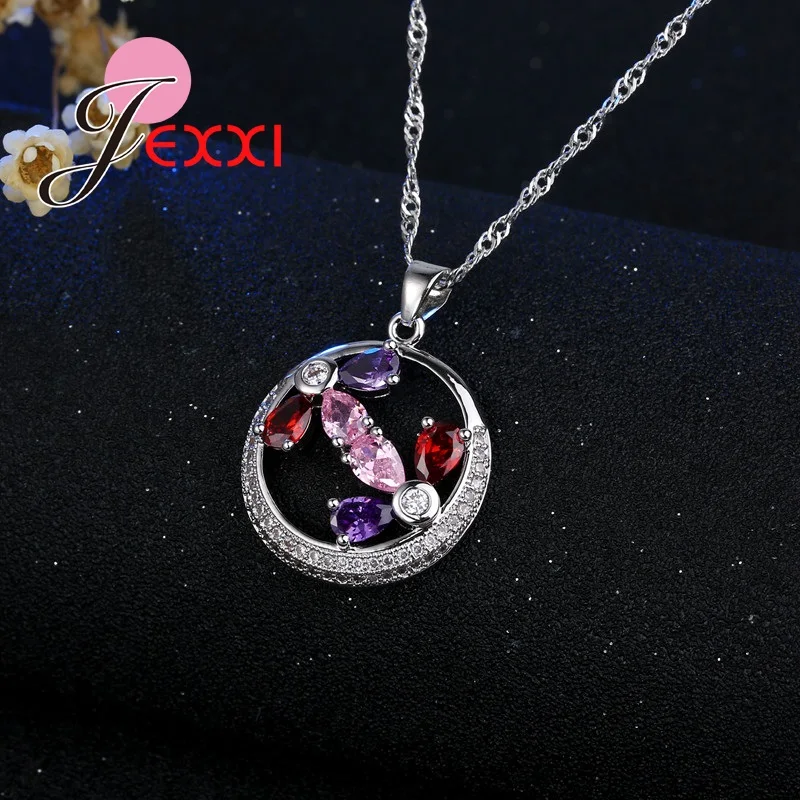 Женский ювелирный комплект из колье и серёг серебра 925 пробы | Украшения