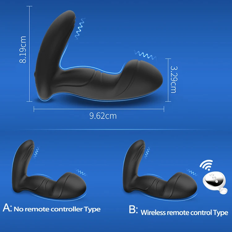 Простата массажный Анальная пробка вибратор с дистанционным управлением