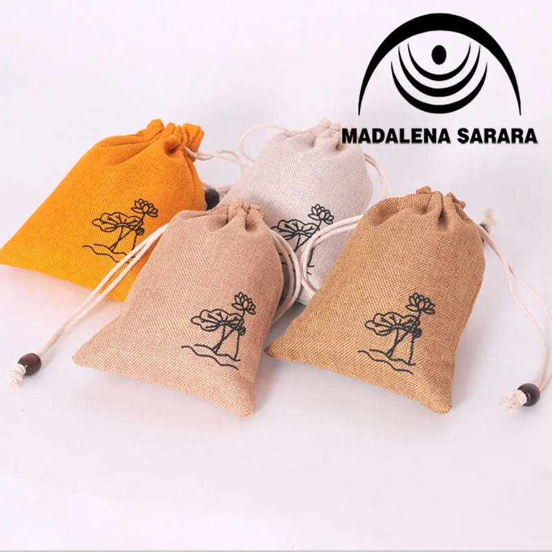 Hessian Lenin Pouches 11x14cm Jewelry Bag Storage Good Quality 20pcs/lot | Украшения и аксессуары