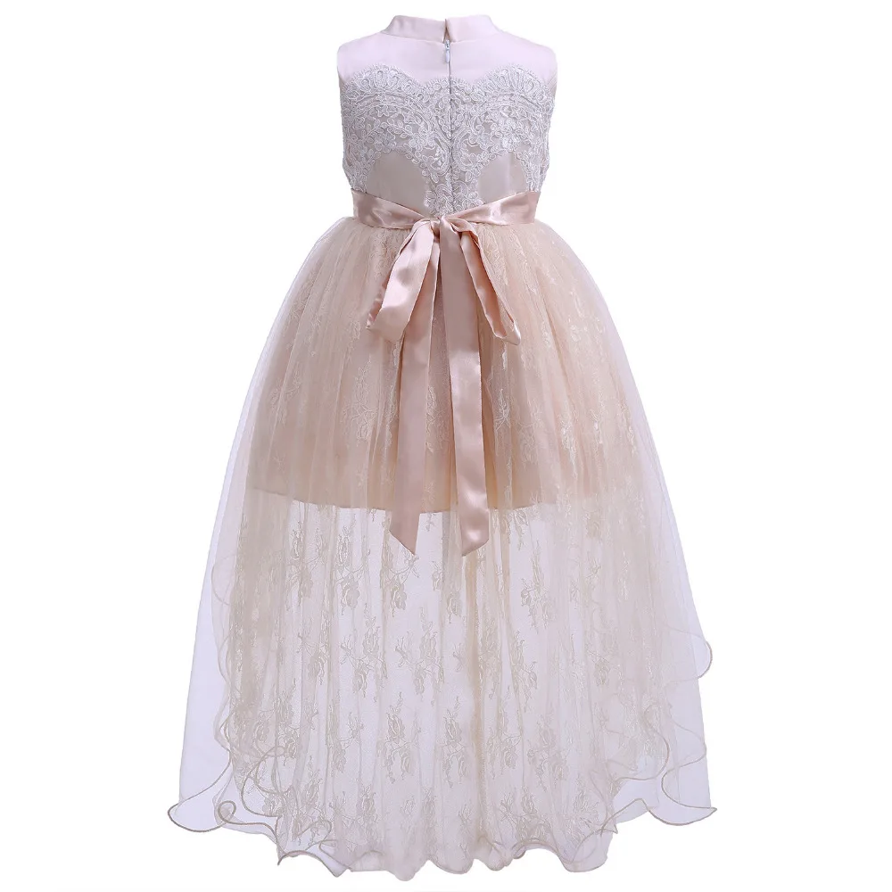 Cutestyles New Arrival Girl Party Dress Flower Prom Beige Grandi Wedding Kids Clothes | Детская одежда и обувь