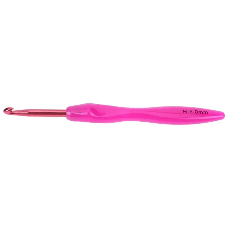 9 шт./лот, инструмент ABS, радужная пластиковая ручка, глинозема, игла для вязания, крючок для вязания, плетение, пряжа для вязания, 2 мм-6,0 мм