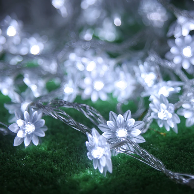 Светодиодная гирлянда с цветами лотоса 2 5 м 20 цветов|garland light|light christmasflower led string |