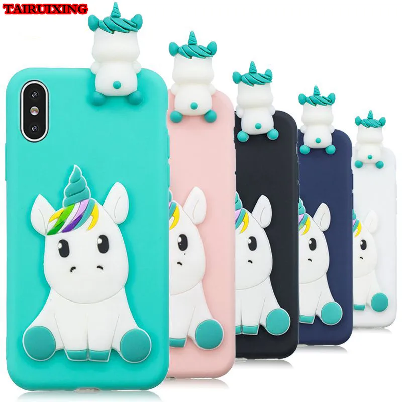 Силиконовый чехол с милым мультяшным 3D единорогом для Xiaomi Redmi 6X F1 S2 8 5X Note 5A 4X 4A 5 Pro