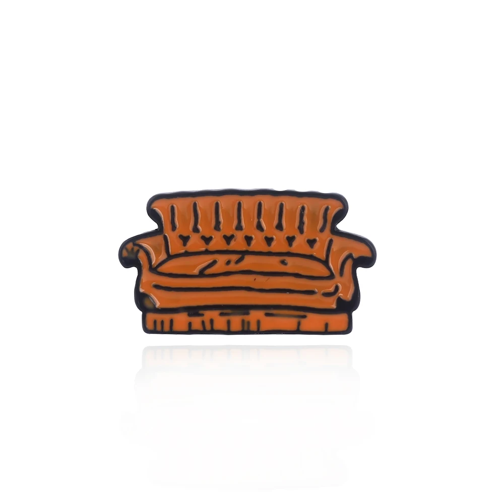 Brooch Американский ТВ-шоу брелок с дизайном «друзья» центральный Perk кофе кулон времени брелок для лучшего друга автомобиля брелок llavero ювелирные изделия подарок - Цвет: Brooch