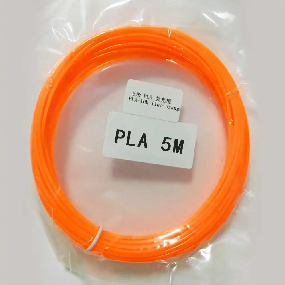Нить для 3D-принтера PLA 1,75 нить материал провода PLA нить 5 мертеры 36 цветов 3d Ручка филаментный экструдер гаджет 3D нить - Цвет: fluo orange