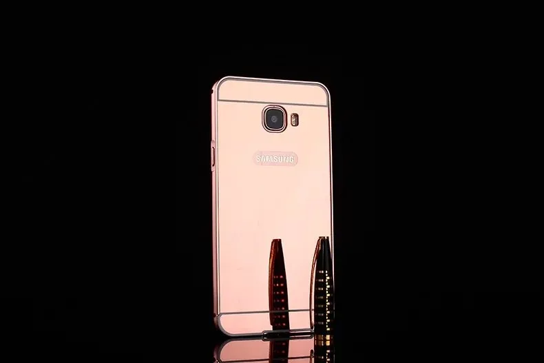 Роскошный чехол с зеркалом для samsung Galaxy S4 S6 Edge S7 S8 S9 Plus металлическая алюминиевая рамка для samsung Galaxy A3 A5 J510 J7 задняя крышка