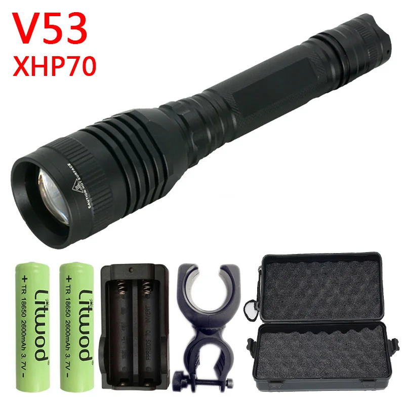 Litwod Z20V53 CREE XHP70 конвой Объектив 32 Вт чип лампа 18650 3200lm Мощный тактический светодиодный фонарь XHP50 zoom охотничий светильник - Испускаемый цвет: Option E