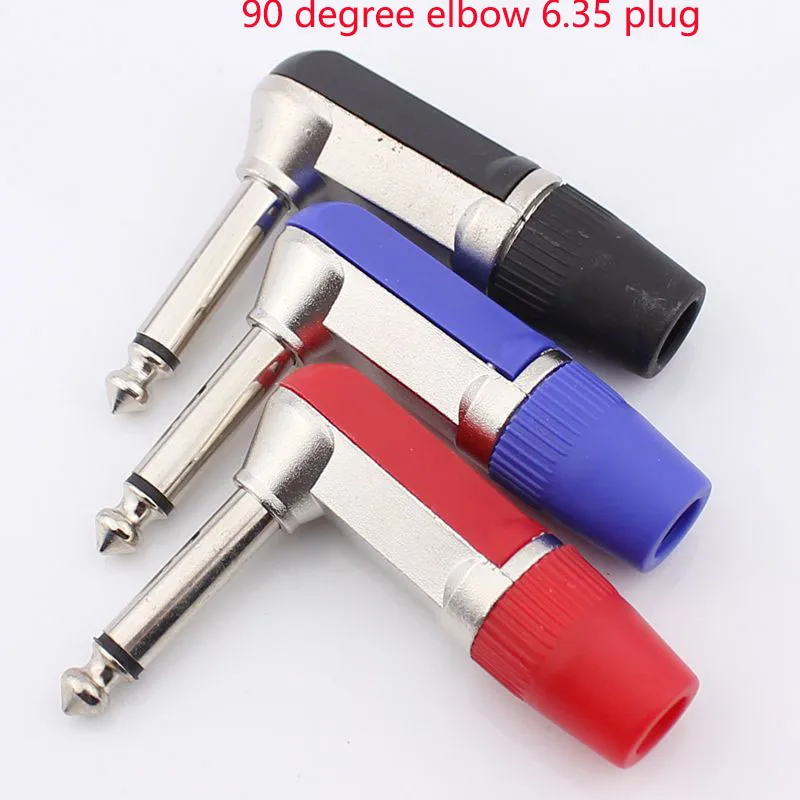 5pcs 6.5 plug big two core curved mono microphone connector 90 degree elbow 6.35 | Обустройство дома