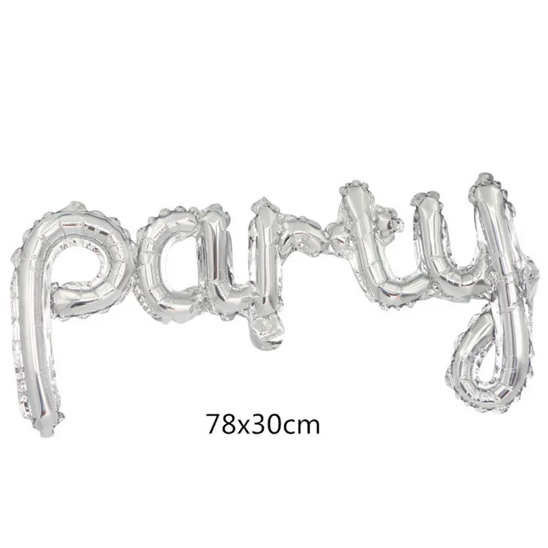 1pcs Silver party 1 шт гигантский надувной шар, он/она, пол, раскрывает шары, мальчик или девочка, детский душ, тематическая активность, украшения для детей - Цвет: 1pcs Silver party