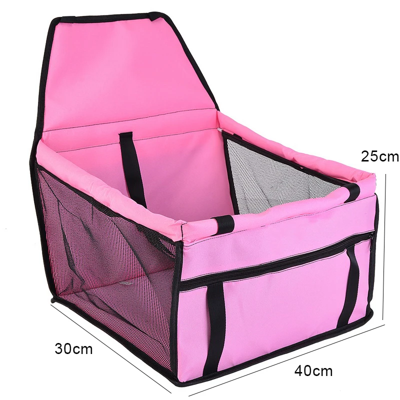 40x30x25cm pink Дорожный Чехол для на автомобильное сиденье для перевозки собак складной гамак переноска для домашних животных Сумка переноска для кошек собак переносная кошка Perro Autostoel Hond - Цвет: 40x30x25cm pink