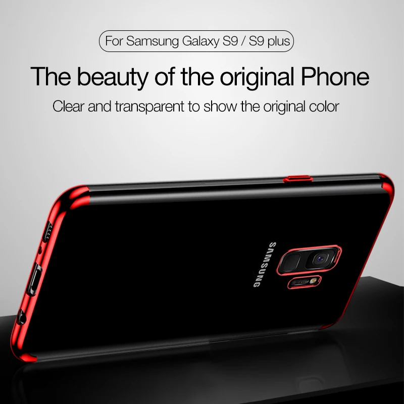CAFELE coque for Samsung Galaxy S9 plus Transparent Soft TPU Plating Silicone Case galaxy s8 Note 9 note8 |