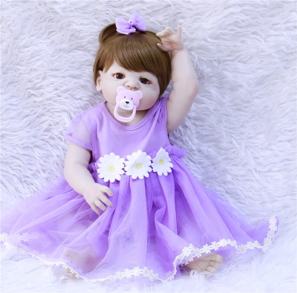 Кукла реборн силиконовая виниловая с белой кожей модная брендовая кукла