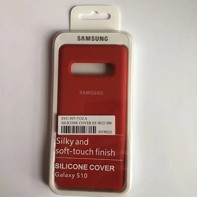 Жидкий силиконовый чехол samsung Galaxy S10 Plus, шелковистый мягкий на ощупь защитный чехол на заднюю панель для samsung S10+ S10E box