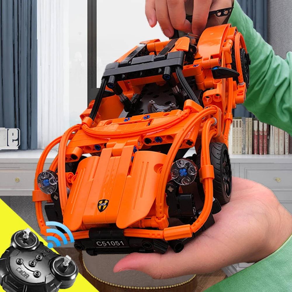 Cada RC строительные блоки игрушечные спортивный гоночный автомобиль модель блока