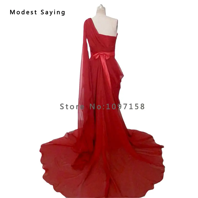 Элегантные Красные кружевные платья Русалочки на одно плечо 2017 платье с длинным