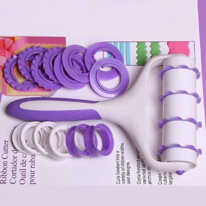 Новейший горячий для рельефной отделки тортов резак Sugarcraft инструмент для торта Скалка тиснения рулонный набор