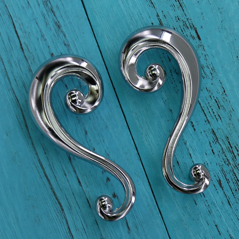 

4pcs Zinc alloy Door Handles Silver Drawer Cupboard Pulls Kitchen Cabinet Handles and Knobs Furniture Handle