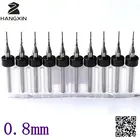 Станок для резки печатных плат из карбида вольфрама 3,175*0,8 мм, инструменты для резьбы в виде рыбьего хвоста, фрезерный станок с ЧПУ, деревообрабатывающие инструменты, 10 шт.