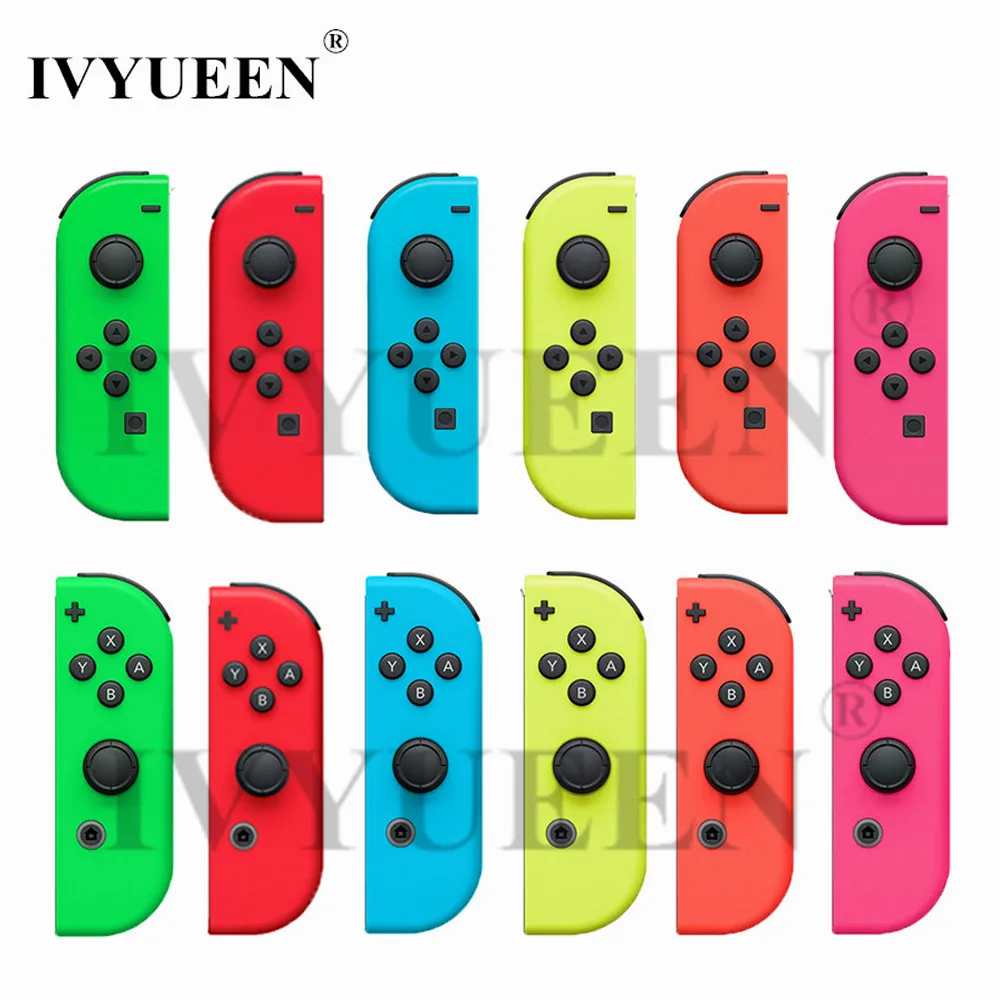 Чехол-накладка IVYUEEN для Kind Switch NS Joy Con с корпусом, зеленый, желтый, розовый, левый/правый джойстик, чехол для контроллера, аксессуары для игр