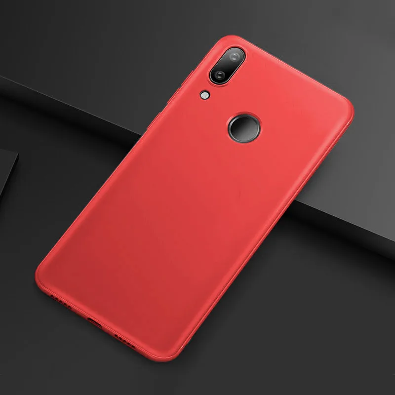 Xiaomi Redmi Note 7 Чехол редми 7 Случаи Силиконовый тонкий кольцо держатель матовая ТПУ Мягкая Защитная крышка для Redmi Note 7 принципиально Coque - Цвет: Red