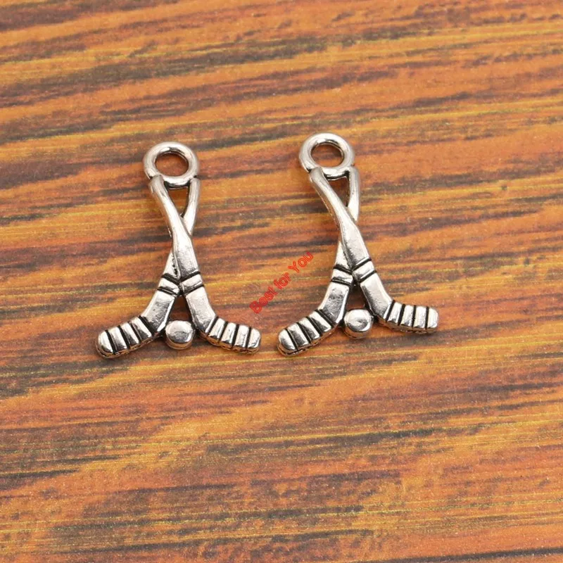 Хоккейная подвеска подходит для браслета ожерелье тибетское посеребренное