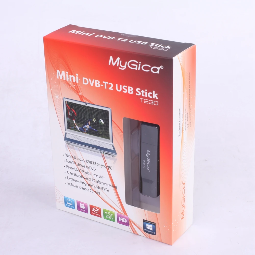 Dvb t2 GENIATECH MyGica T230 USB DVB-T2 ТВ-тюнер для ПК палка DVB-C/DVB-T для Европы России Таиланд Колумбия/Windows10