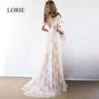 Свадебное платье LORIE в стиле бохо, модель 2020 года, с V-образным вырезом и рукавами-крылышками, дешевые элегантные платья-трапеции с открытой спиной для невесты по индивидуальному заказу