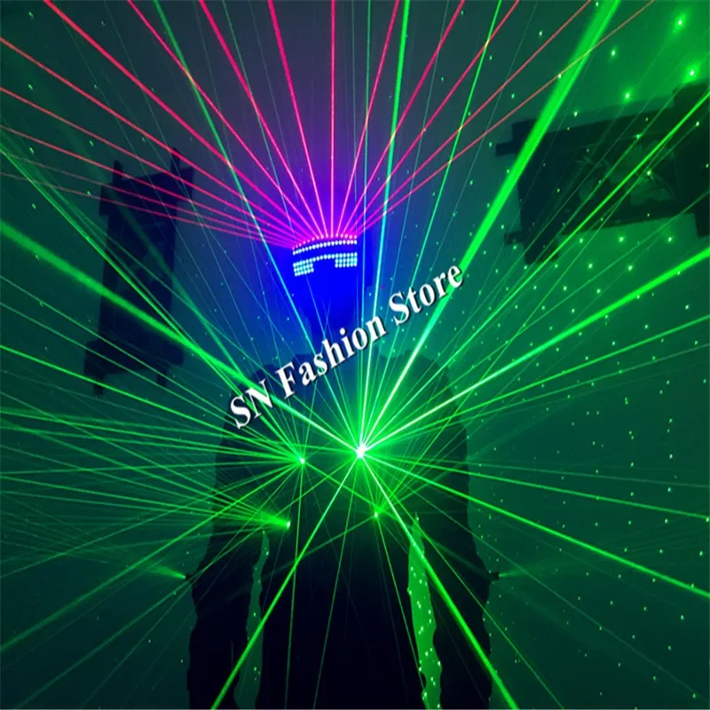 T826-1 лазерные костюмы, зеленый светильник, dj dance Laser, Мужская одежда, бесцветные лазерные перчатки, светодиодная маска для бальных танцев, светодиодные костюмы, одежда