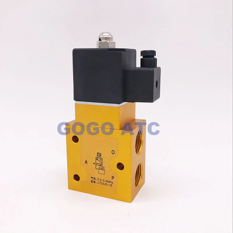24 бар высокое давление пневматический Соленоидный клапан 1/" 1/2 BSP 24V DC AC220V 3 way 2 позиции 23JD-8/15/P2 выдувная формовочная машина клапан