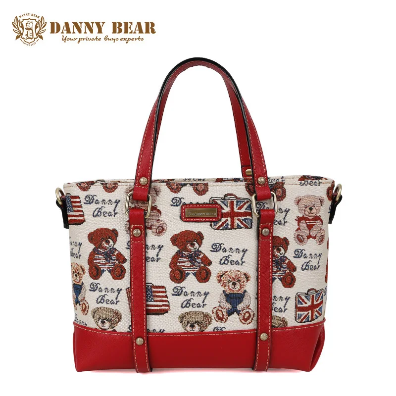 Danny Bear Для женщин мода путешествия сумки белая сумка для средней школы Обувь