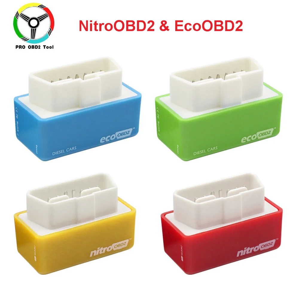 4 цвета Nitro OBD2 EcoOBD2 15% экономия топлива больше мощности чип-тюнинг ECU коробка Plug& Driver nitrood2 Eco OBD2 для бензинового дизельного автомобиля