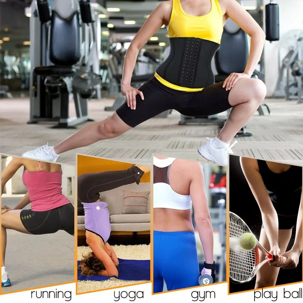 

Burvogue Women Shaper Waist Trainer Corset Sexy Slimming Underwear Plus size Sweat Sauna Neoprene Body Shaper Waist Cincher