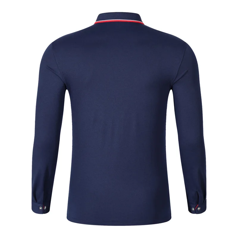 Мужская хлопковая рубашка поло с длинным рукавом и воротником|men polo shirt men|designer shirts