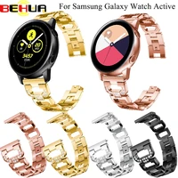 20mm strap for samsung galaxy watch active galaxy watch 42mmgear s2 band stainless steel replacement crystal women wristband