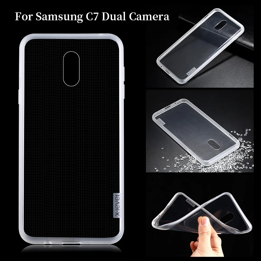 Чехол X-Level для Samaung Galaxy C7 ультратонкая мягкая защитная задняя крышка из ТПУ чехол