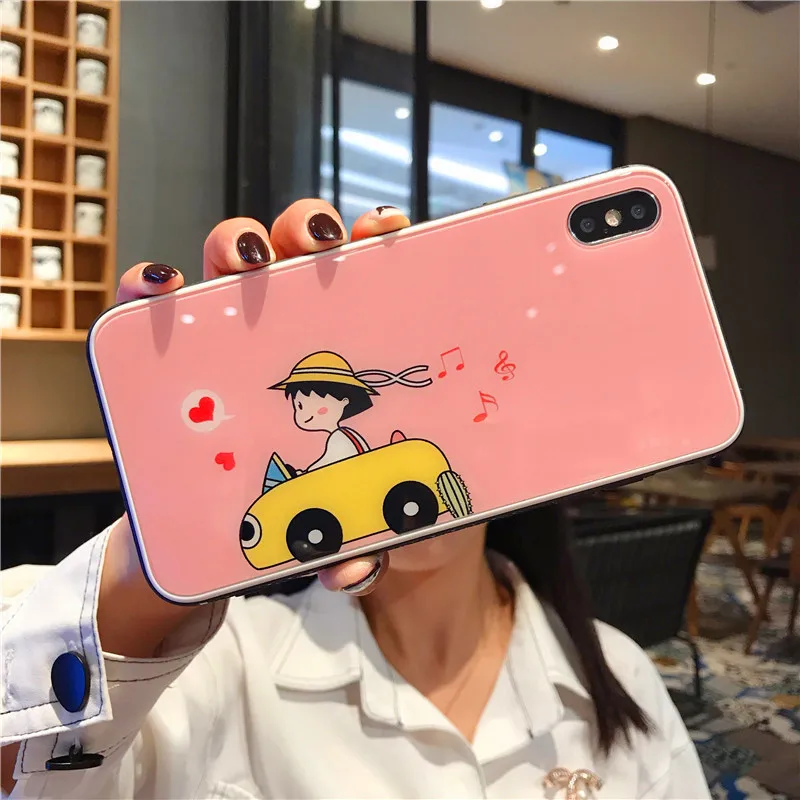 Мультяшный карандаш Shin-chan Maruko высокого качества усиленный стеклянный чехол для