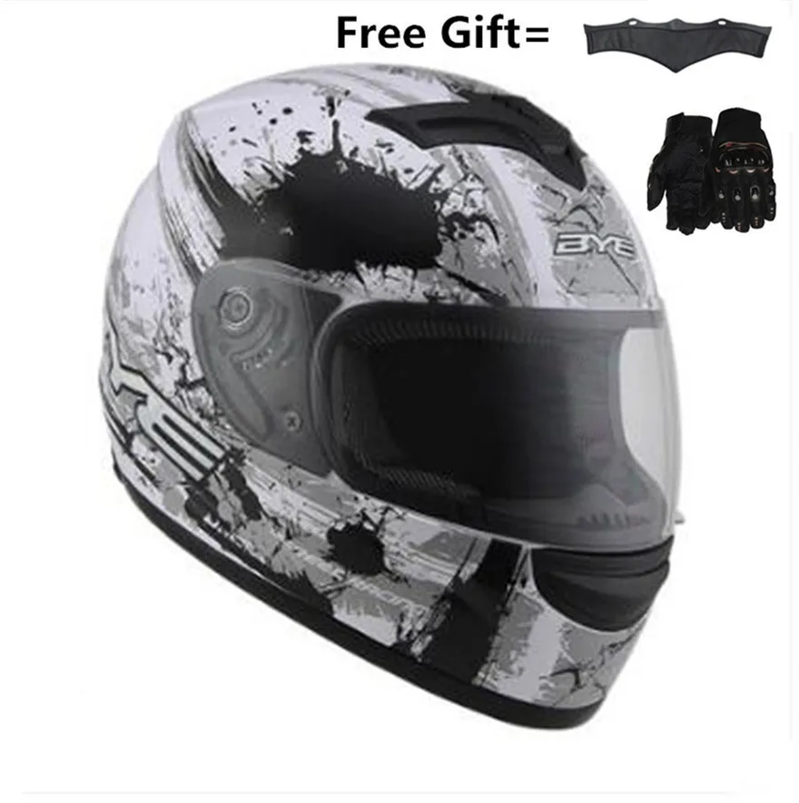 clear visor Уличный мотоциклетный шлем для мужчин и женщин DOT Certified Full Face мотоциклетный шлем для крейсеров спортивный уличный велосипед - Цвет: clear visor