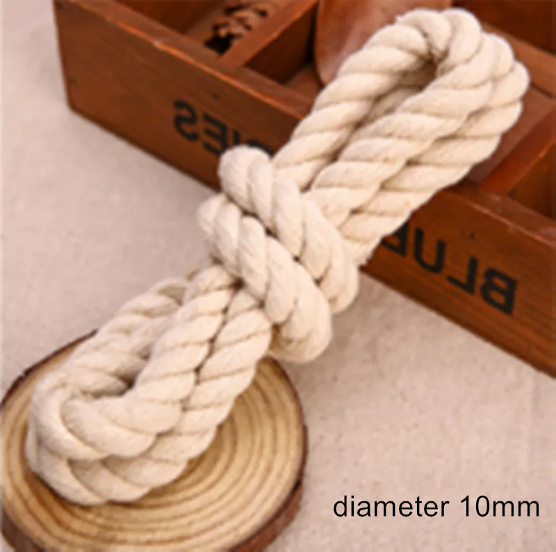 diameter 10mm 10 м/лот, диаметр 5 мм, 10 мм, 15 мм, чистый хлопок, тканый Хлопковый Канат, пучковая веревка, пряжа, аксессуары ручной работы T498 - Цвет: diameter 10mm