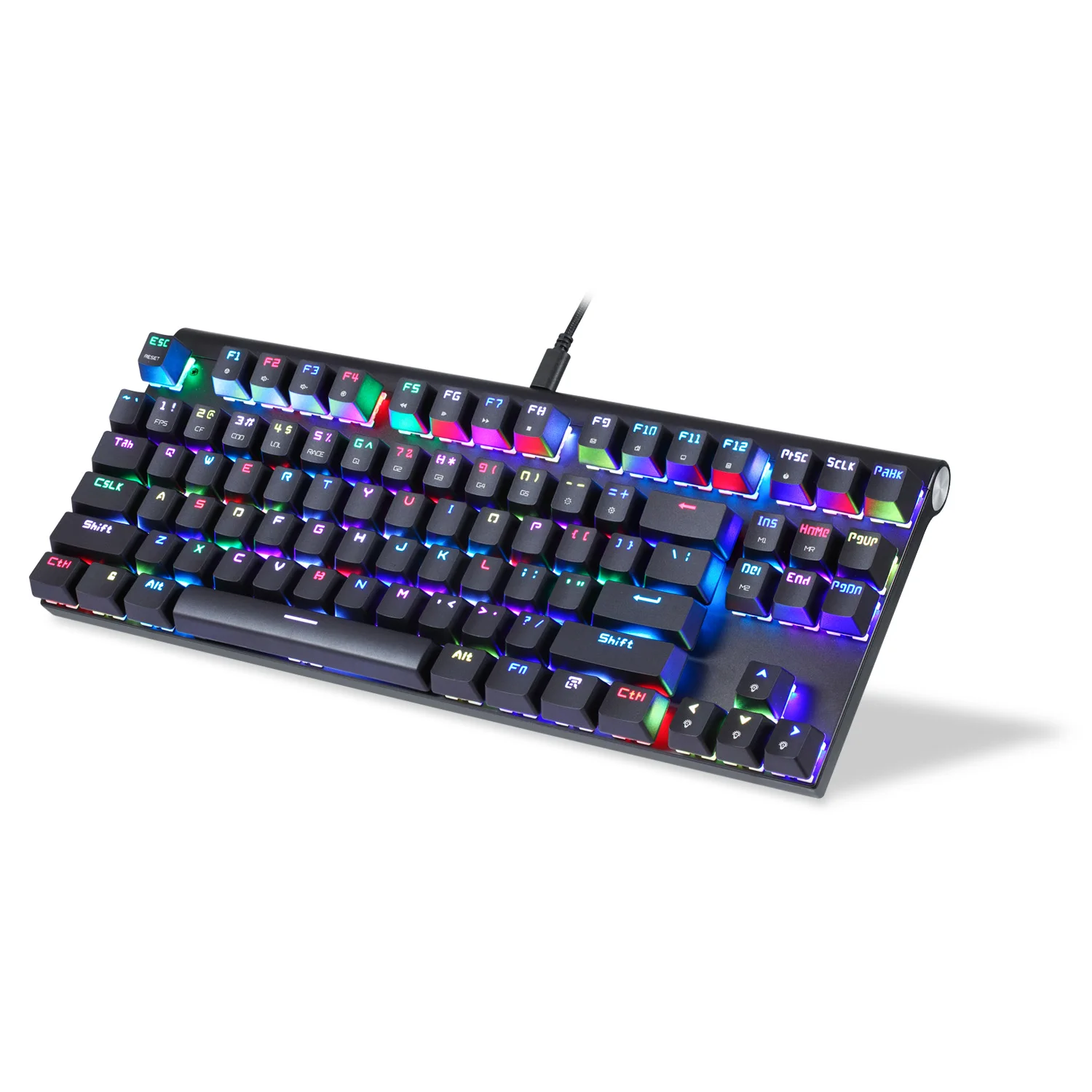MOTOSPEED CK101 проводной Механическая игровая клавиатура из металла 87 Ключи RGB синий и