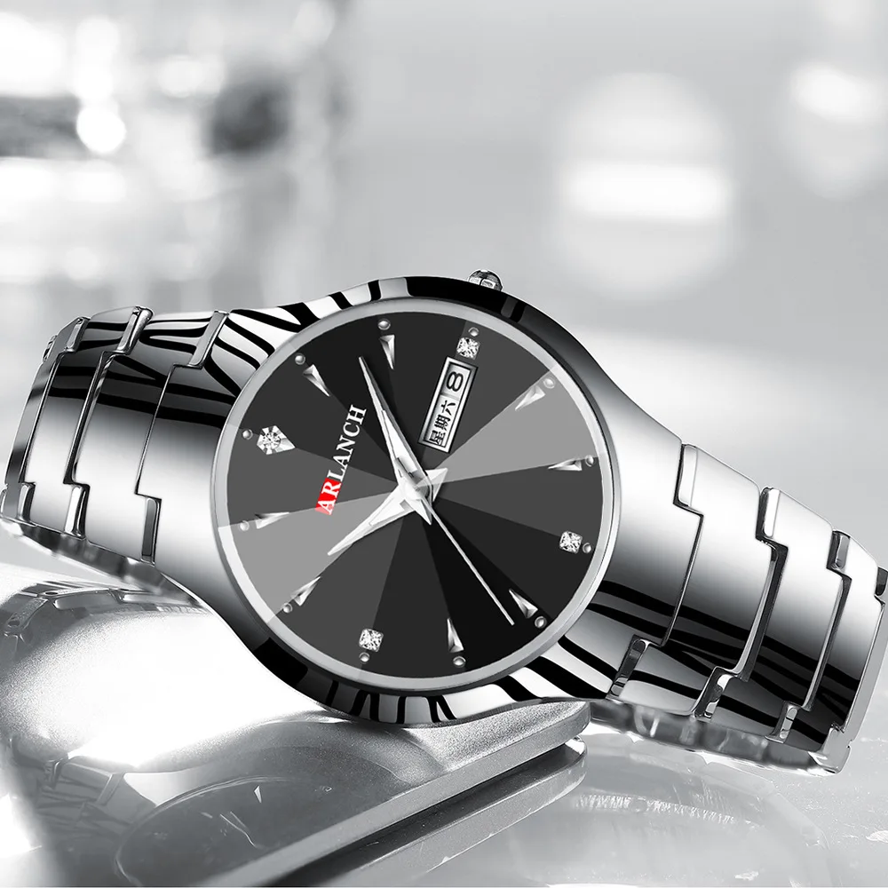 Роскошные мужские наручные Модные кварцевые часы светящиеся водонепроницаемые