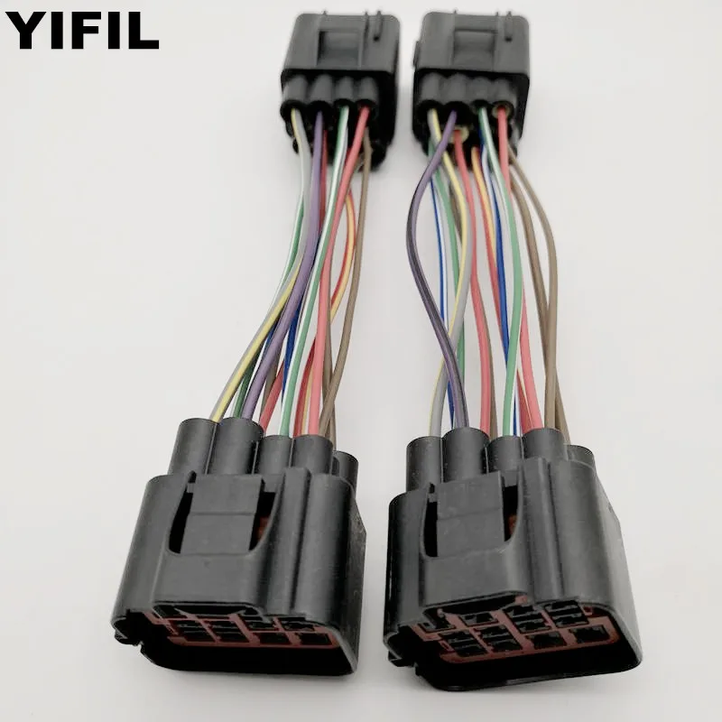 12 Pin/Way Мужской Женский 12 P до 12 P налобный светильник в сборе разъем с косичкой для Volvo S40 S60 S80L XC90 XC60