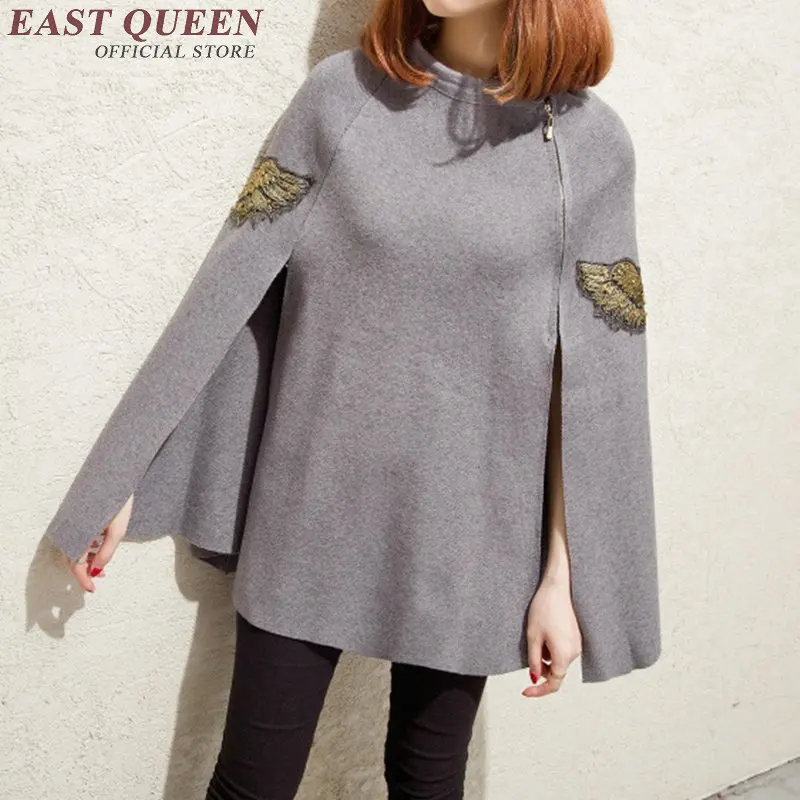 New arrival 2018 woman sweater pullovers long sleeve womens cloak handmade beaded fashion free size AA3087 YQ |