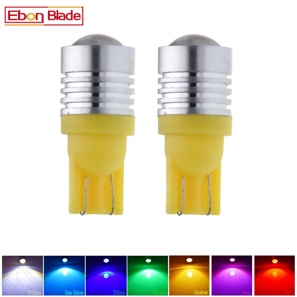 2X T10 194 168 W5W 5W5 LED Bulb COB 3W Car Interior Light Coche Voiture Auto Accessories White Yellow Amber Red Lamp Styling 12V |